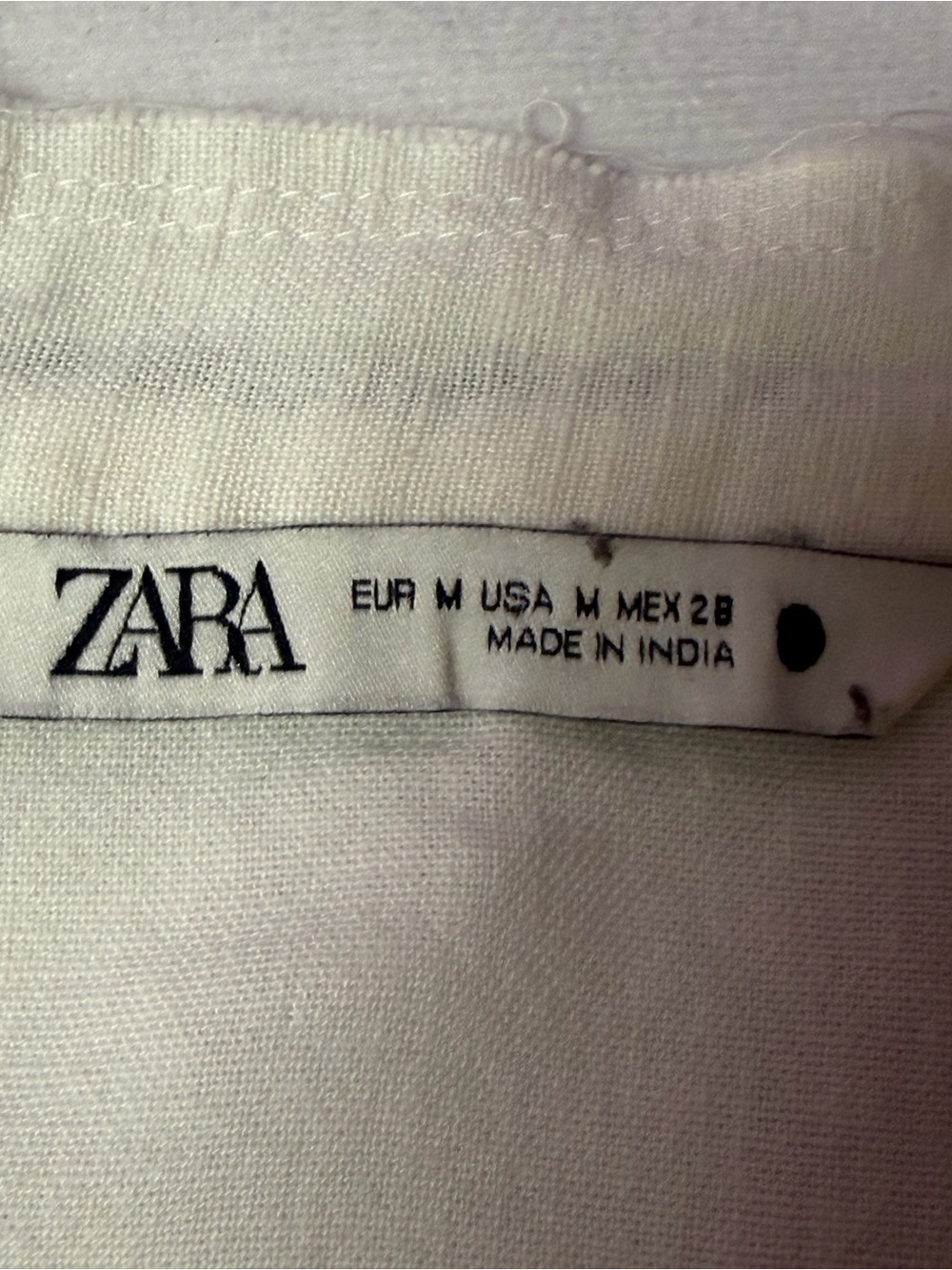 Zara White Tunic Top with Black Embroidery - Picture 8 of 9
